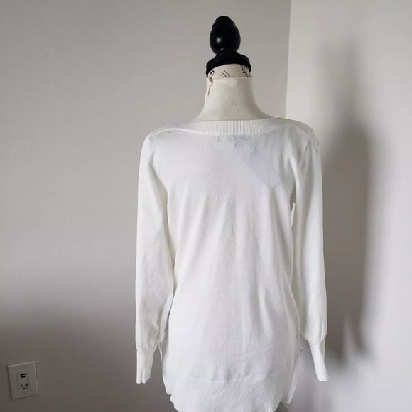 🔥cable and gauge ivory knit long sleeves sweater size medium🔥 - Picture 6 of 9